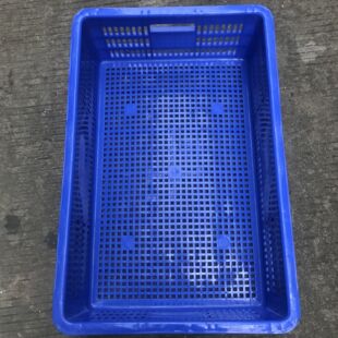 pp水果塑胶箩 带孔胶框 塑料蔬菜箩 鸡蛋胶框 透气蓝色胶框-阿里巴巴