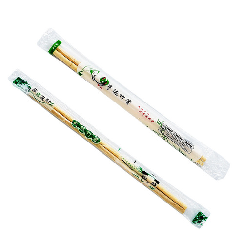 Wholesale disposable chopsticks for fast food restaurants, restaurants, catering takeaways and barbecue shops, panda bamboo chopsticks with toothpicks, individually packaged