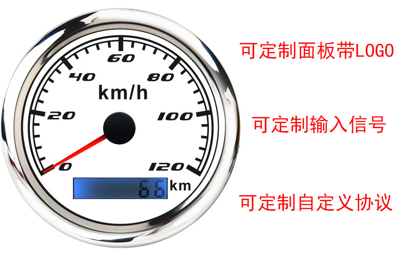 85mm Speedometer Kmh with Accumulated Mileage, Universal for Diesel and Gasoline Vehicles, Colorful Lights, Gps Pointer Speedometer