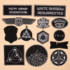 Black versatile embroidered badge patch for clothing, T-shirt, chest badge, down jacket, denim decoration, hole patch fabric sticker