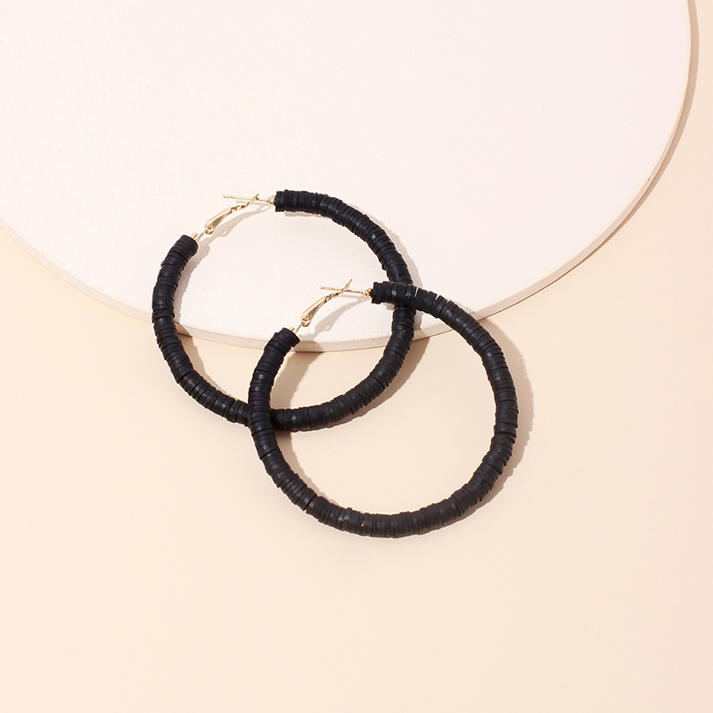 14g Weight Earrings Classification Travel Occasion soft clay Material Women'S Gender Sky Blue, Red, Yellow, Black Color Soft Clay Earrings 2