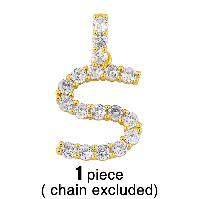 new 26 English alphabet necklaces creative jewelry diamond alphabet necklace wholesalepicture1