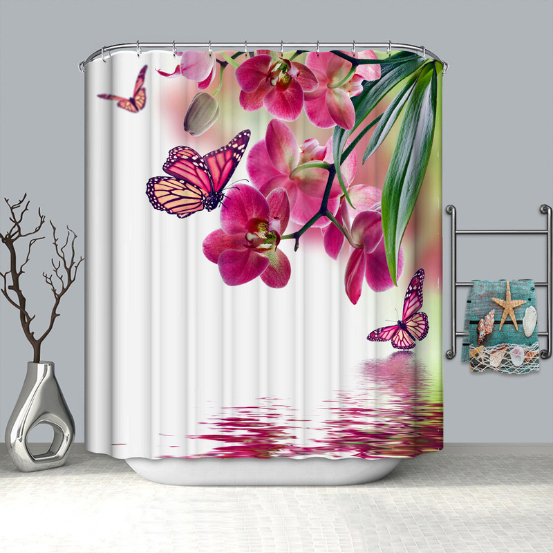 砕花シリーズ-デジタルプリント便器マット三点セット浴室トイレマット吸水セット-花型|undefined