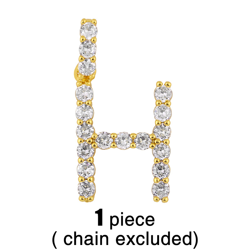 new 26 English alphabet necklaces creative jewelry diamond alphabet necklace wholesale