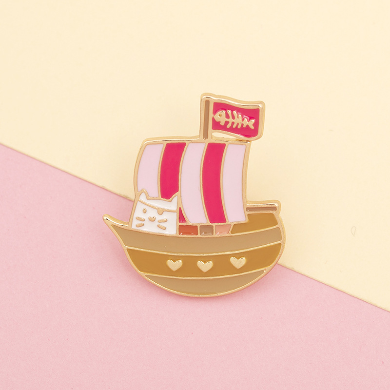 8g Weight No Inlaid Inlay Material Brooches Classification Anniversary, Business, Travel Occasion Alloy Material Cartoon Character Pattern Unisex Gender Stoving Varnish Design Fashion Style Fashion Pin Cartoon Character Alloy Stoving Varnish No Inlaid Unisex Brooches 3