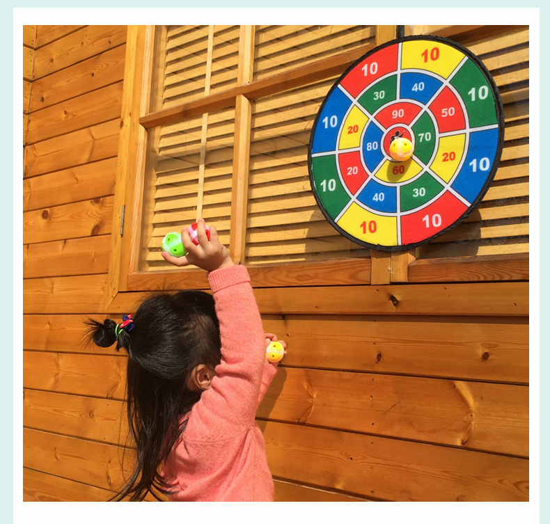 Juguete de interior al aire libre para niños tablero de dardos objetivo de dardos entre padres e hijos bola pegajosa paño hogar objetivo de dardos placa pegajosa