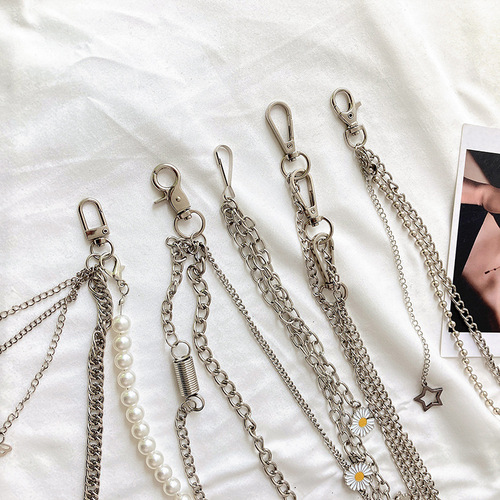 Butterfly Chain Women's New Fashion Metal Versatile Hip-hop Ins Style Matching JK Dress Skirt Jeans Pants Waist Belt Decoration 