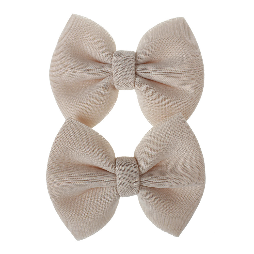 Children Hairpin Hairpin New Solid Color Bow Hair Accessories Wholesale Nihaojewelry display picture 3