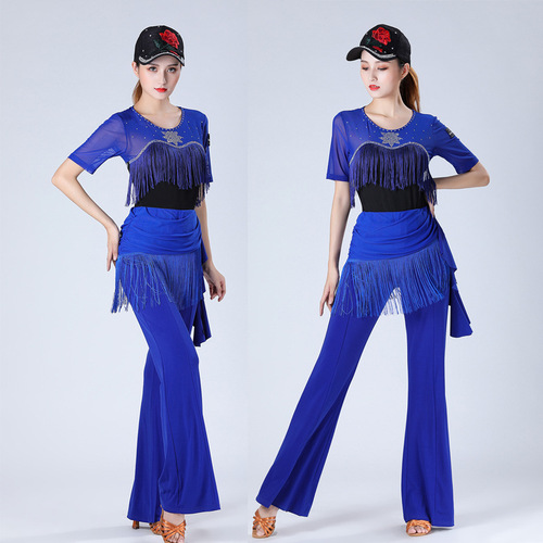 Square dance sailor dance round neck top female little prince fruity jitterbug dance costume new performance costume