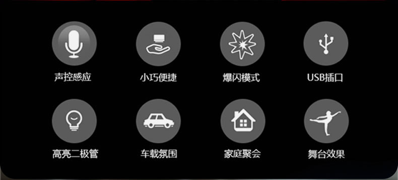 Car Star Air lamp USB three-color Star Air lamp voice control flash multi-pattern multi-mode projection lamp car atmosphere lamp