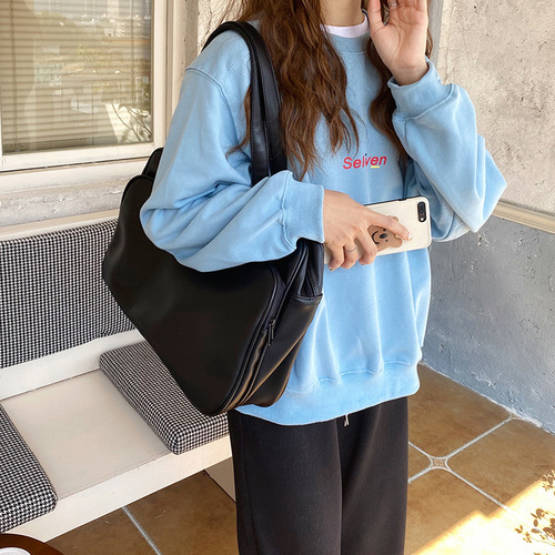 Large-capacity tote bag for women's short-distance business trip shoulder large bag  autumn and winter new Korean luggage bag