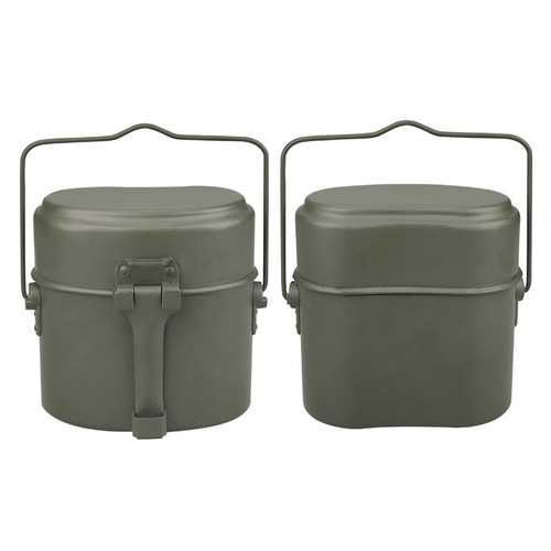 79 German-style lunch boxes Outdoor camping aluminum military lunch boxes Heatable meal containers bento boxes Picnic set of three