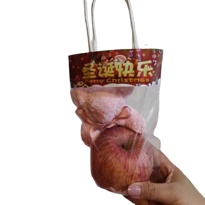 Regalo de Navidad Nochebuena manzana embalaje bolsa oso toalla boda mano caramelo regalo vacaciones