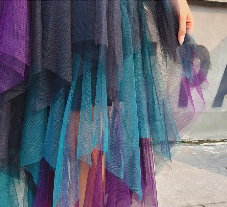 168g Weight Knee-Length Dress Length Type Skirt Dresses Type Polyester Fabric Type High Waist Waist Line Daily Occasion Summer Spring Autumn Fashion Tie Dye Polyester Knee-length Skirts