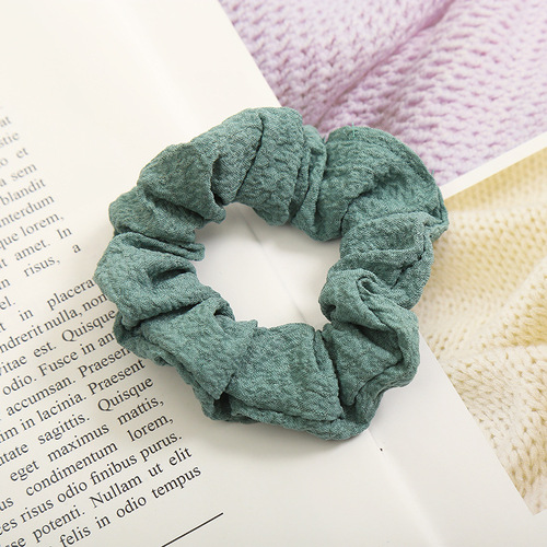 French Cream Puff Chongqing Ring Famous Pure Color Hair Band Korean Version Hair Tying Hair Accessories Factory Wholesale