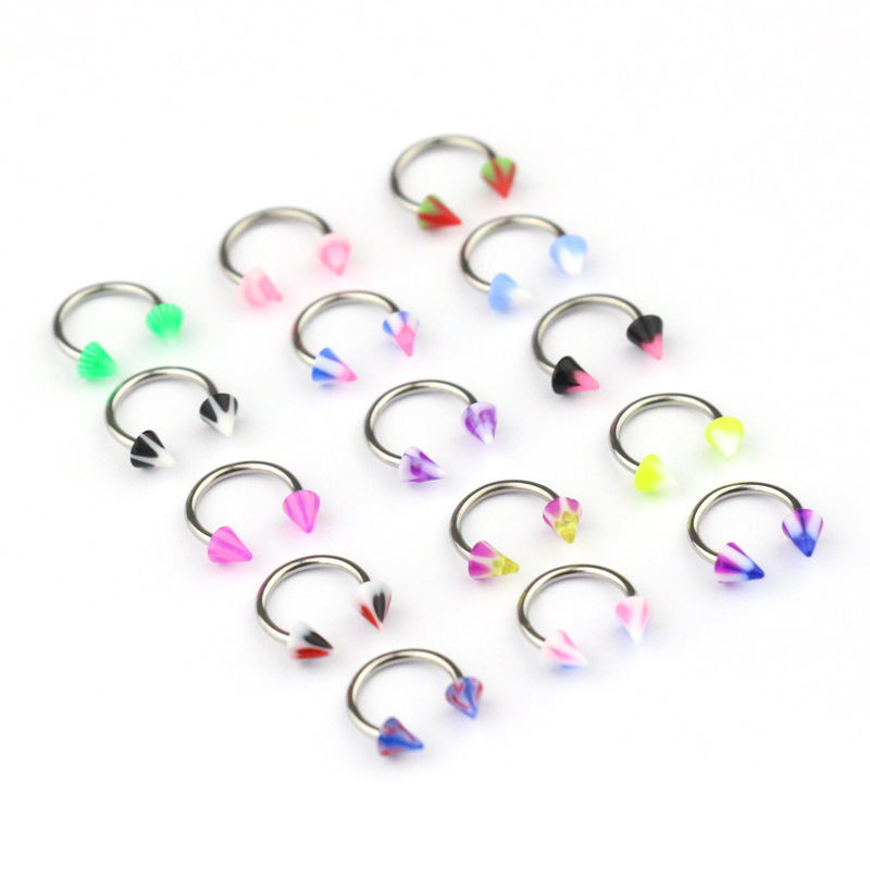 Simple Style U Shape Stainless Steel Arylic Eyebrow Nails 1 Set