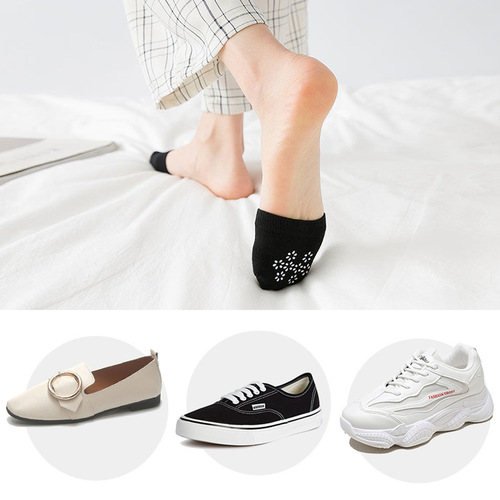 Mesh dotting half-length sock sleeve, half-palm sock, thin model, anti-slip with silicone, invisible boat sock, front half-palm sock for children