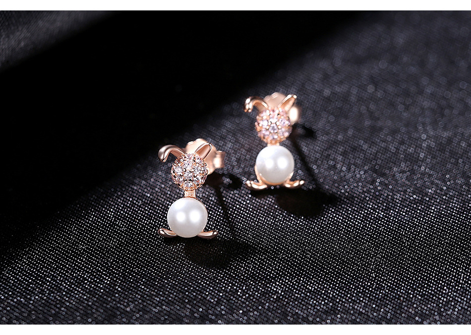 925 Sterling Silver Freshwater Pearl Earrings display picture 4
