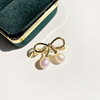 Bracelet handmade, pin lapel pin from pearl, brooch with bow, Korean style