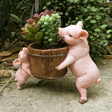 创意小猪花盆摆件可爱个性多肉盆栽装饰品礼物送男女生朋友教师节