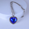 Marine fashionable blue accessory, necklace, European style