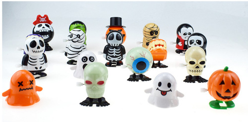 12 Christmas gift sets for children Halloween pumpkin clockwork walking ghost small toys hot sale