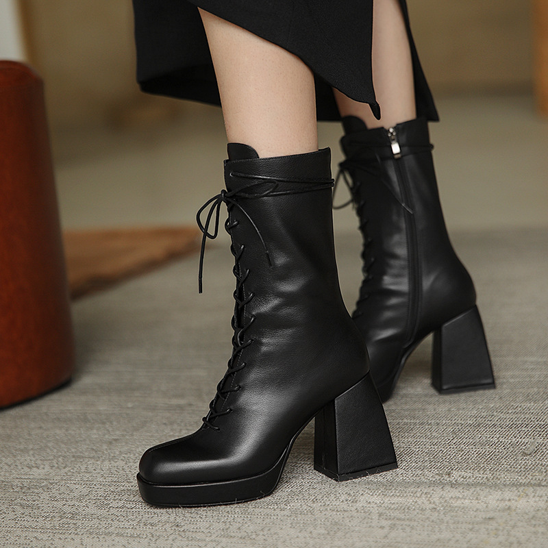 Chiko Xana Round Toe Block Heels Boots