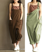 欧美夏季ebay速卖通亚马逊热卖 女士宽松休闲女式裤子大码背带裤