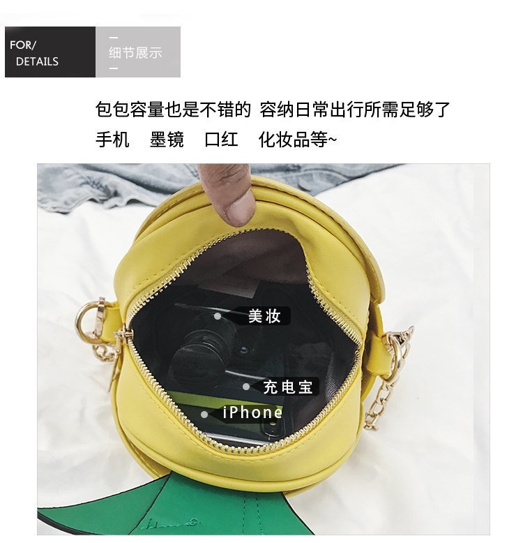 Pineapple Pu Creative Shoulder Bag display picture 3