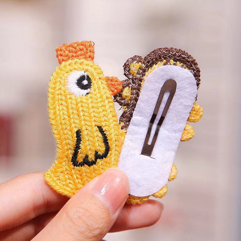 Animal, Cartoon Pattern Cute Sweet Kid'S Women's Animal Cartoon Knit Hair Clip