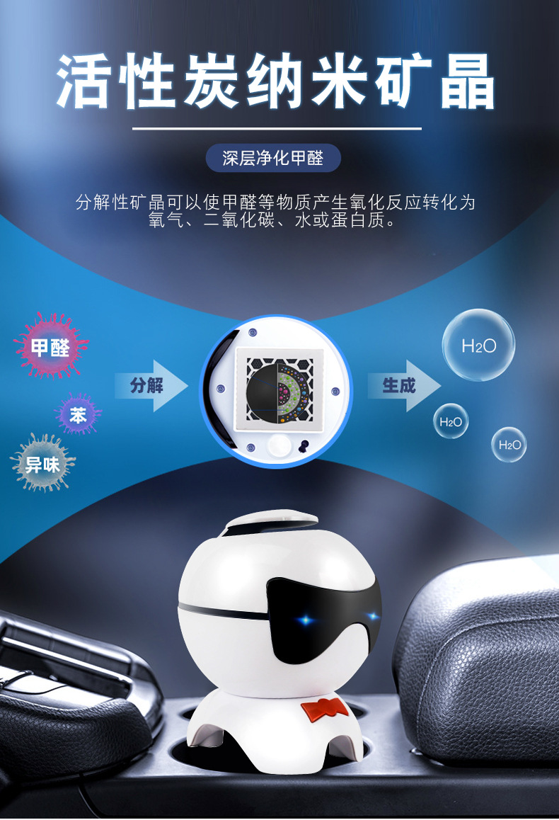 New car car purifier car intelligent aromatherapy machine deodorant air anion small cartoon puppy