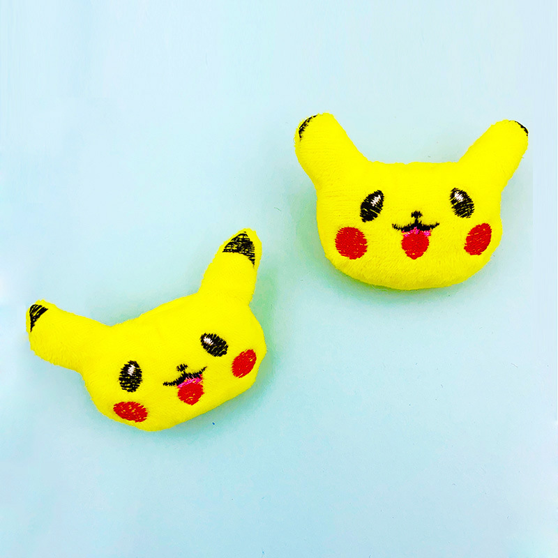 布艺毛绒皮卡丘配件儿童饰品发饰制作材料帽子装饰胸针花束装饰