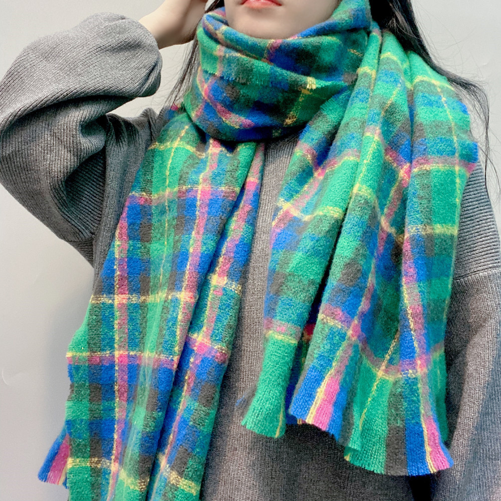 Plaid Cashmere Scarf display picture 20