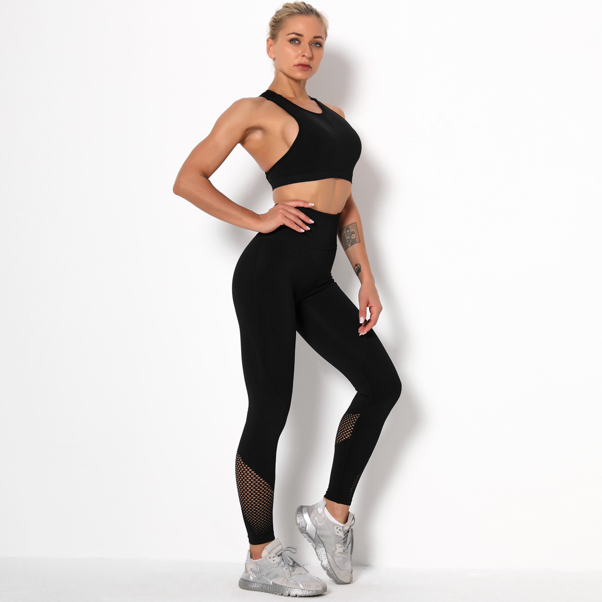 seamless knitted quick-drying shockproof yoga suit  NSLX9022