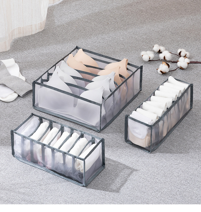 Underwear Sock Storage Box Drawer-type Partition Plaid display picture 1