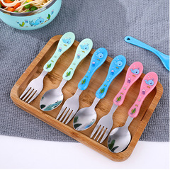 Children's spoon, toddler fork, child feeding spoon training chopsticks, baby learning chopsticks, children's tableware gift, present