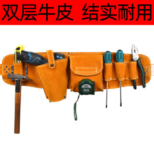 Woodworking nail pocket waist leather belt bag wear-resistant leather installation and decoration electric drill waist bag electrician kit