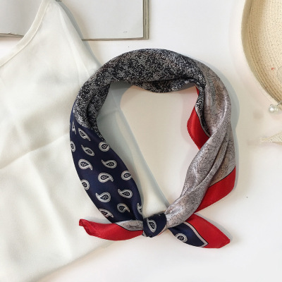 ins Silk scarf Kerchief spring and autumn Thin section mulberry silk Real silk Versatile scarf decorate Occupation the republic of korea Scarf
