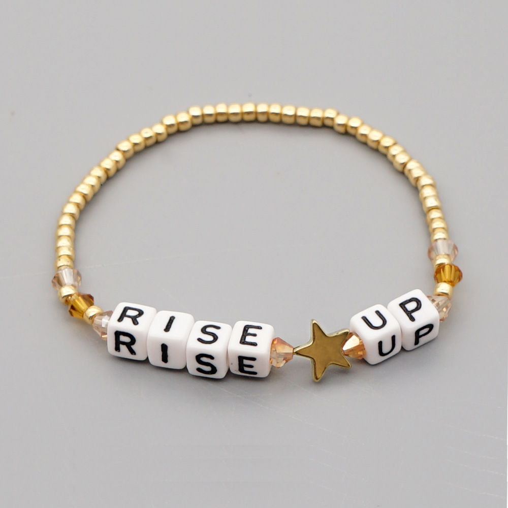 Korea Fashion Crystal Letter Niche Star Jewelry Bracelet For Women Nihaojewelry display picture 2