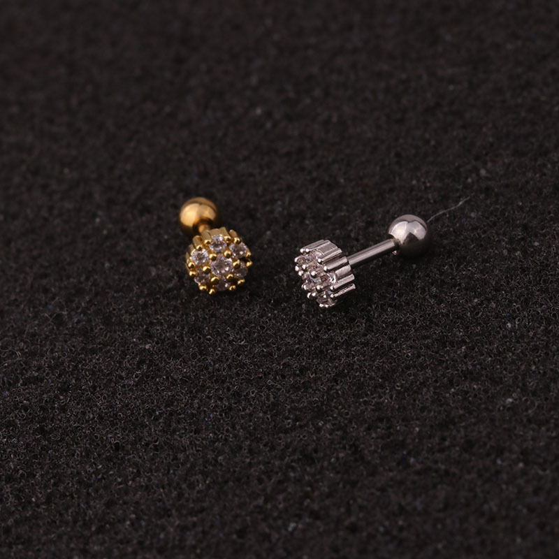 Ear Cartilage Rings & Studs Ethnic Style Flower 316 Stainless Steel  Copper display picture 11