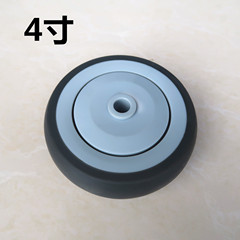 New wheel casters, medium single wheel 3-inch, 4-inch, 5-inch TPR single-axis casters, silent and wear-resistant, hand-pushed flat plate wheel