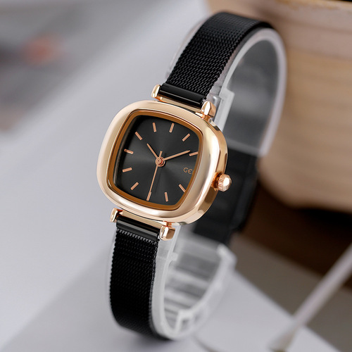Goldie watch women's simple temperament student small dial thin strap small square mesh chain niche watch women's watch