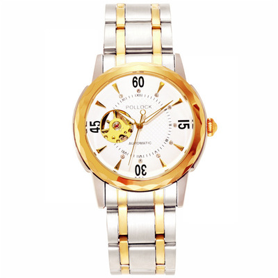 正品波洛克男士手表全自动机械表商务夜光腕表镂空男表防水精钢带|ms