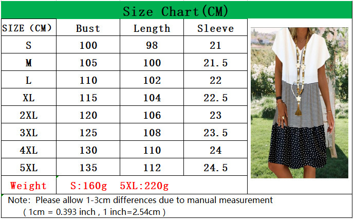 Pleated Skirt Casual V Neck Printing Short Sleeve Printing Knee-length display picture 1