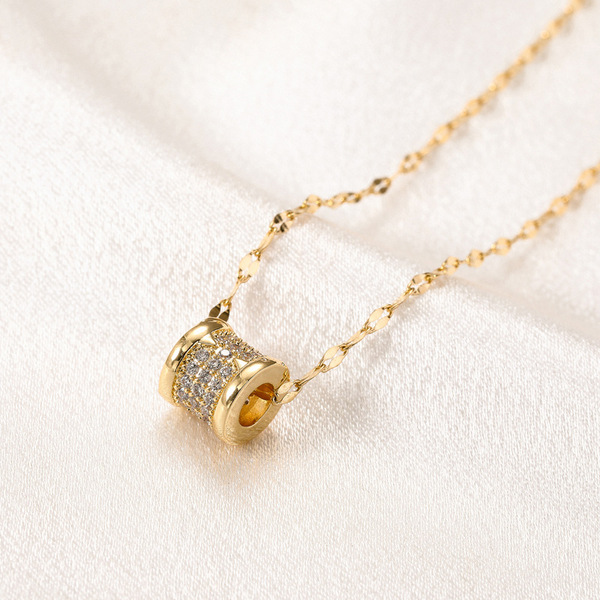 Elegant necklace stainless steel pearl