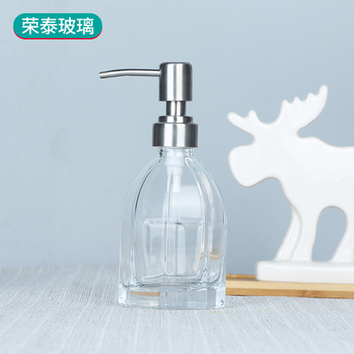 洗手液瓶玻璃 现货批发沐浴露瓶 家用洗发水瓶化妆品分装瓶按压瓶|ms