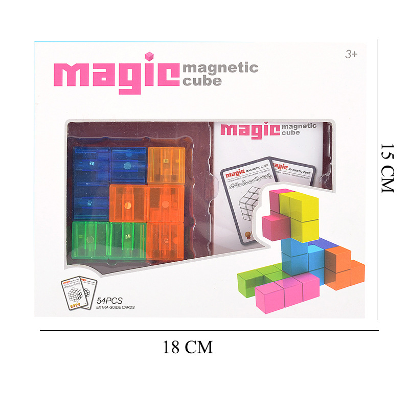 Los niños de inteligencia transparente no magnético Tetris bloques de construcción DIY variedad tridimensional rompecabezas juguetes regalos comercio exterior