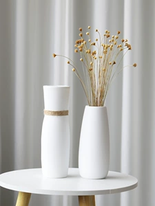 Modern White Ceramic Floral Vase - Creative Decorative Vase for Living Room, Hot Selling Home Decorations