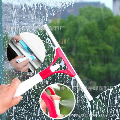 一体式喷水玻璃刮家用硅胶刮玻璃器喷雾窗刷玻璃擦车窗刮水器|ms