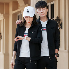運動三件套裝男春季2022新款時尚韓版潮流帥氣搭配衣服外套情侶裝